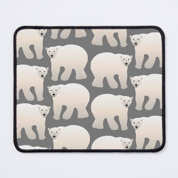 Item preview, Adorable Polar Bear Pattern (grey) designed and sold by Davey's Designs.