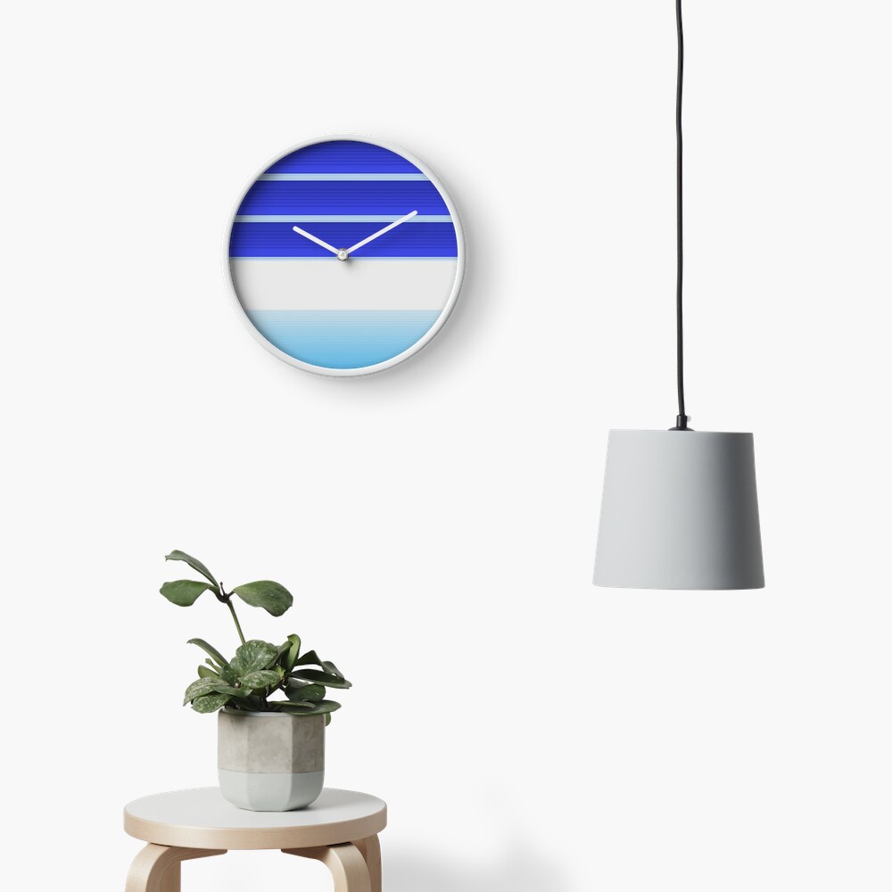 Abstract Blue Digital Clock
