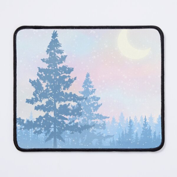 Item preview, Magic Snow In Winter Forest Mist And Moon designed and sold by Saraartwork.