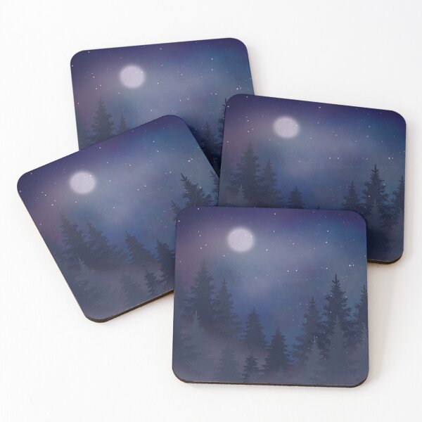 Item preview, Magic Snow In Winter Season Forest Mist And Moon designed and sold by Saraartwork.