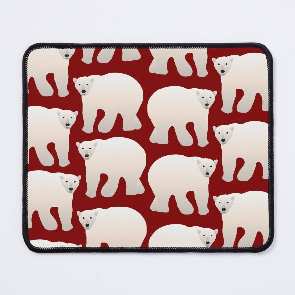 Item preview, Adorable Polar Bear Pattern (dark red) designed and sold by Davey's Designs.
