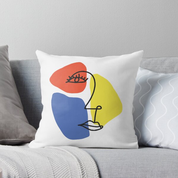 Aperçu de l'œuvre Visage abstrait en couleurs primaires créée et vendue par MDRNHOME.