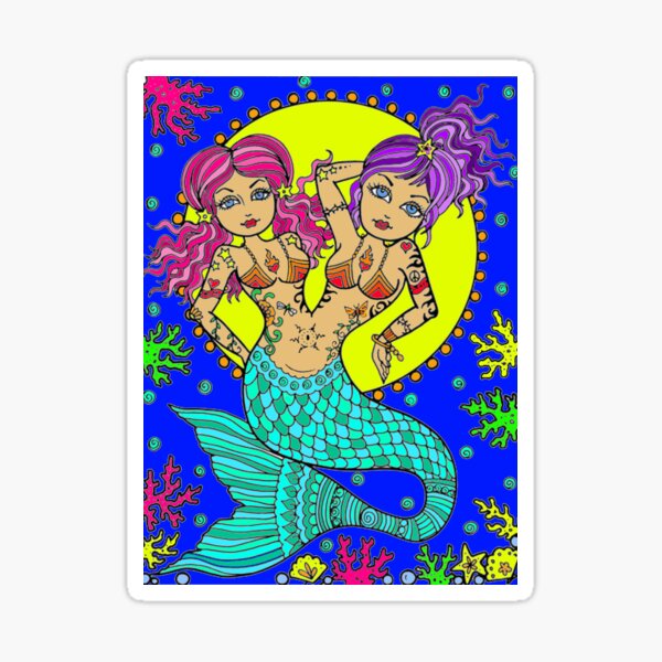 Beautiful Mermaid Lady with Water Lilies Modern Wide Swap Playing Card