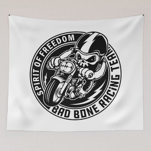 Item preview, Skull Art  Digital style Spirit Of Freedom Bad Bone Racing Team  designed and sold by AEGMEDIA.