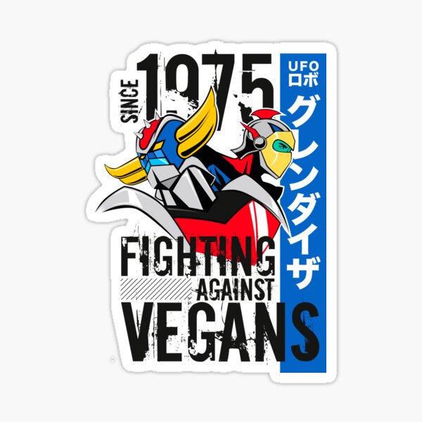 046 Color Grendizer Vegan Sticker