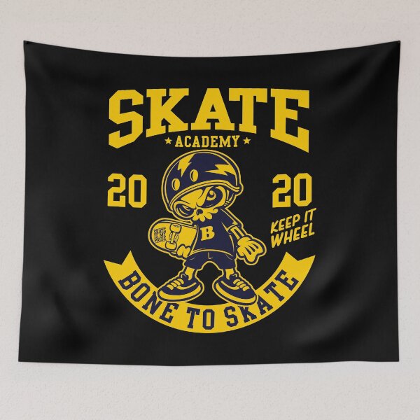 Item preview, Skull Art  Digital Style Bone Skate Skull designed and sold by AEGMEDIA.
