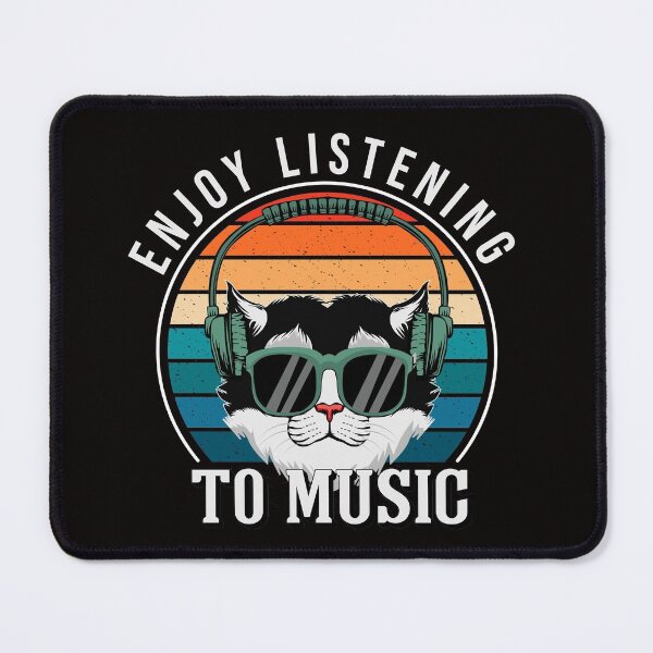 Item preview, Cat Enjoy Listening to Music designed and sold by lifecareful.