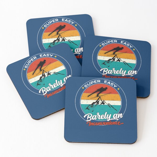 Item preview, Vintage Sunset Skiing Gift Super easy barely an inconvenience    designed and sold by Albertinimeyer.