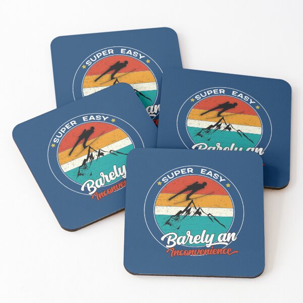 Item preview, Vintage Sunset Skiing Gift Super easy barely an inconvenience    designed and sold by Albertinimeyer.