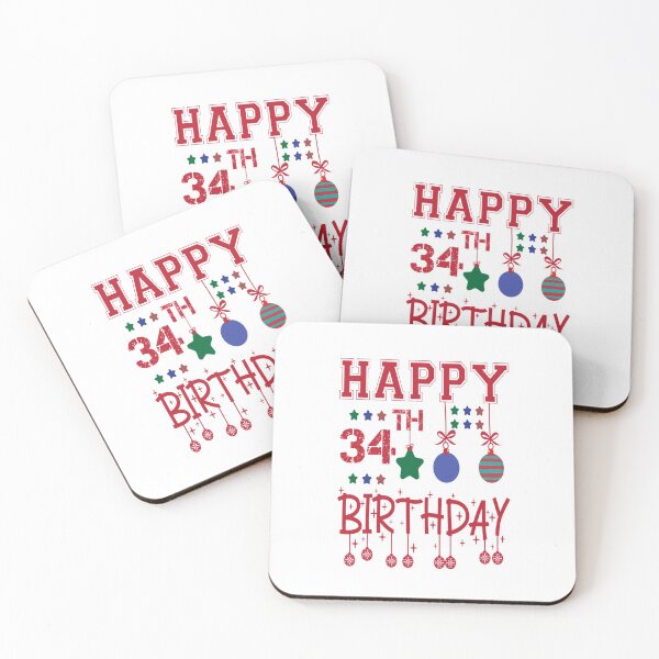 Item preview, Happy 34th birthday designed and sold by Designhub14.