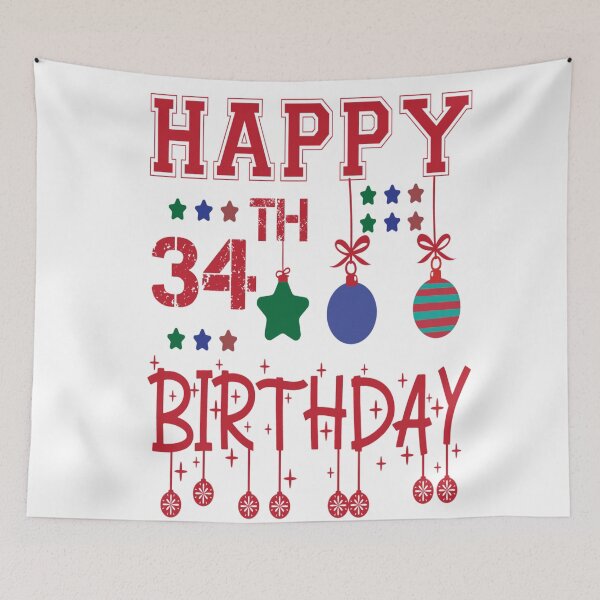 Item preview, Happy 34th birthday designed and sold by Designhub14.