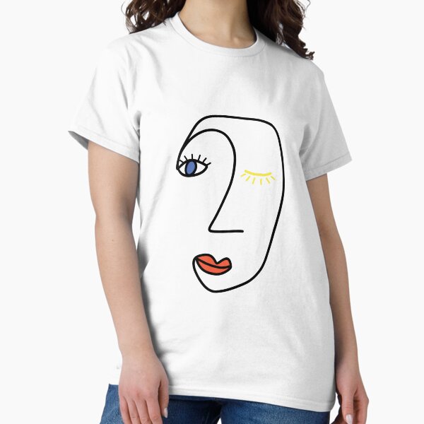 Item preview, Abstract Face in Red, Blue and Yellow designed and sold by MDRNHOME.