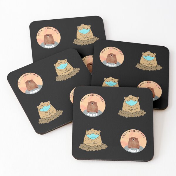 Item preview, Sticker Pack Groundhog Day 2022 Coronavirus designed and sold by ArqDezines.