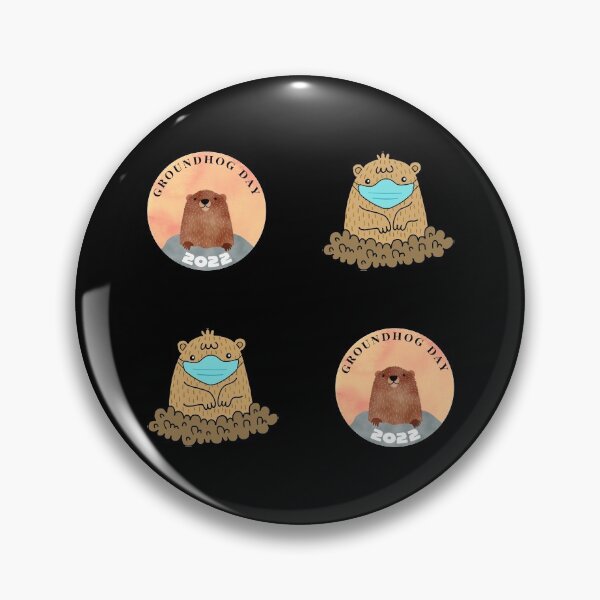 Item preview, Sticker Pack Groundhog Day 2022 Coronavirus designed and sold by ArqDezines.