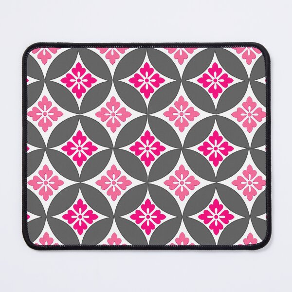 Item preview, Shippo with Flower Motif, Pink and Silver Gray  designed and sold by Marymarice.