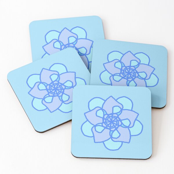 Item preview, Blue illustrated flower NFT designed and sold by AurelsPrints.