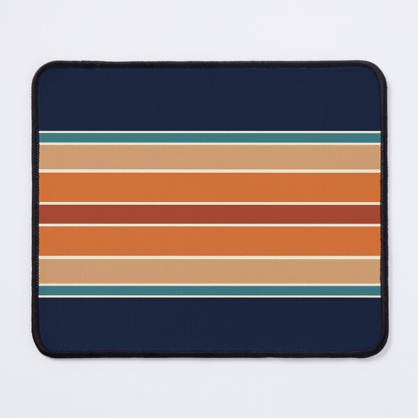 Item preview, Retro Stripes Mirror Orange Rust and Blue designed and sold by MonstersMashU.