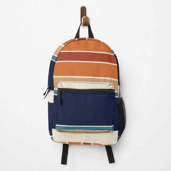 Item preview, Retro Stripes Mirror Orange Rust and Blue designed and sold by MonstersMashU.