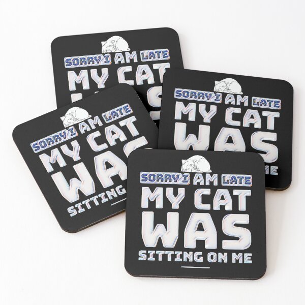 Item preview, Lo siento, llegué tarde, mi gato estaba sentado sobre mí. designed and sold by diva-design.