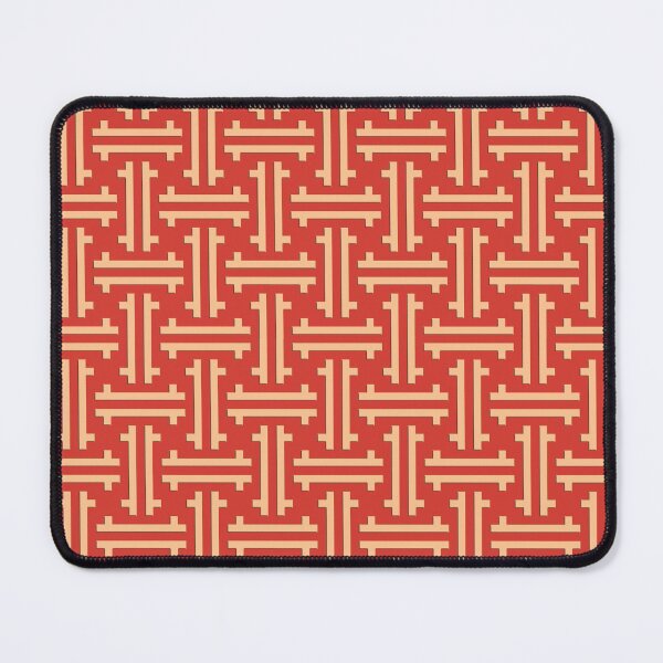 Item preview, Art Deco Chinese Fret, Mandarin Orange  designed and sold by Marymarice.