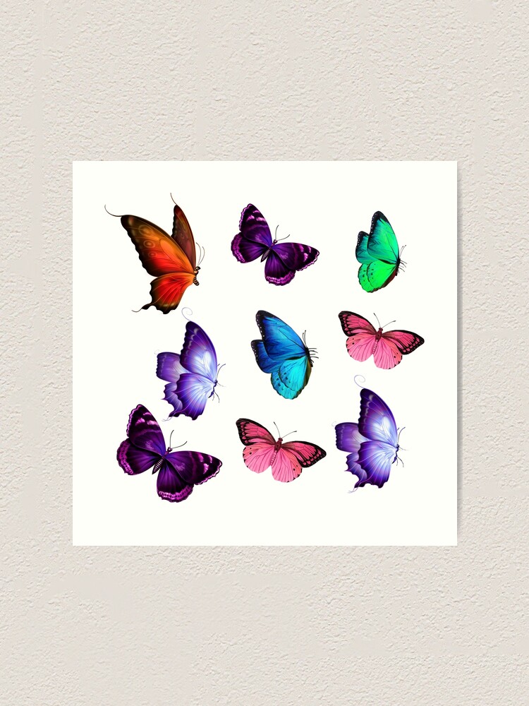 butterflies-art-print-for-sale-by-elf2-redbubble for Free Printable Butterfly Wall Art Butterflies