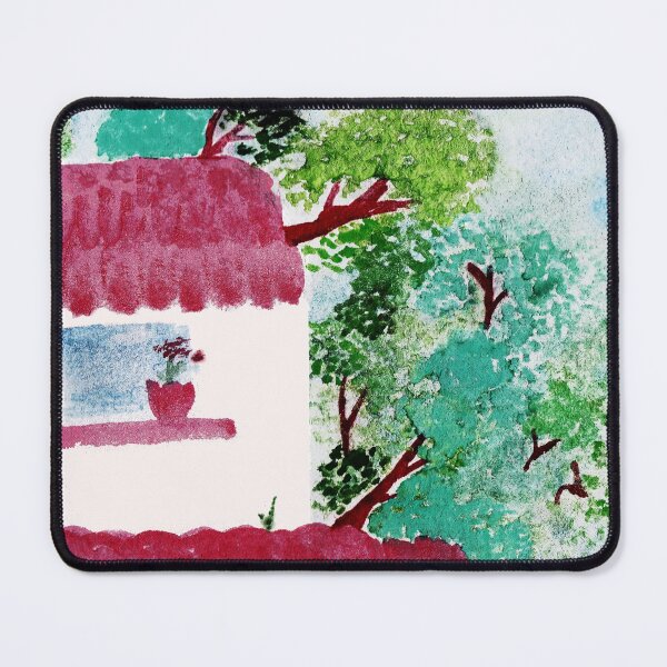 Item preview, House in the forest, trees, watercolor designed and sold by Anna Lemos.