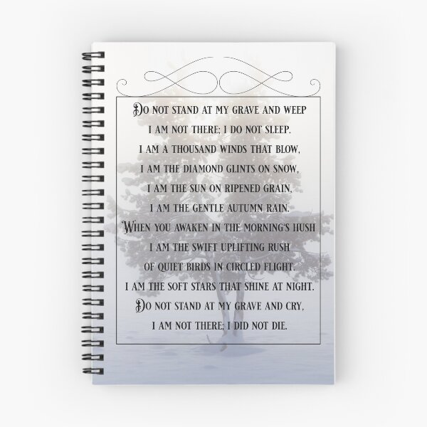 Item preview, Do Not Weep For Me Poem designed and sold by thegreatunfound.