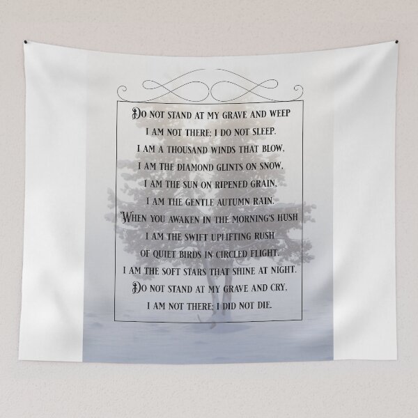 Item preview, Do Not Weep For Me Poem designed and sold by thegreatunfound.
