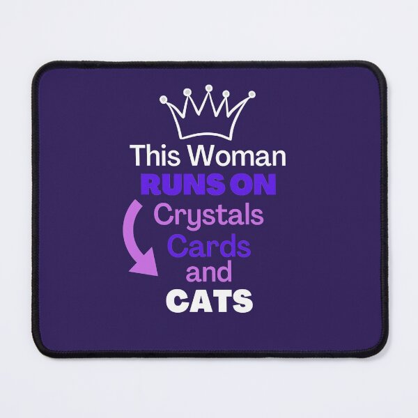 Item preview, This woman runs on crystals cards and cats ( funny) designed and sold by WithAngela.
