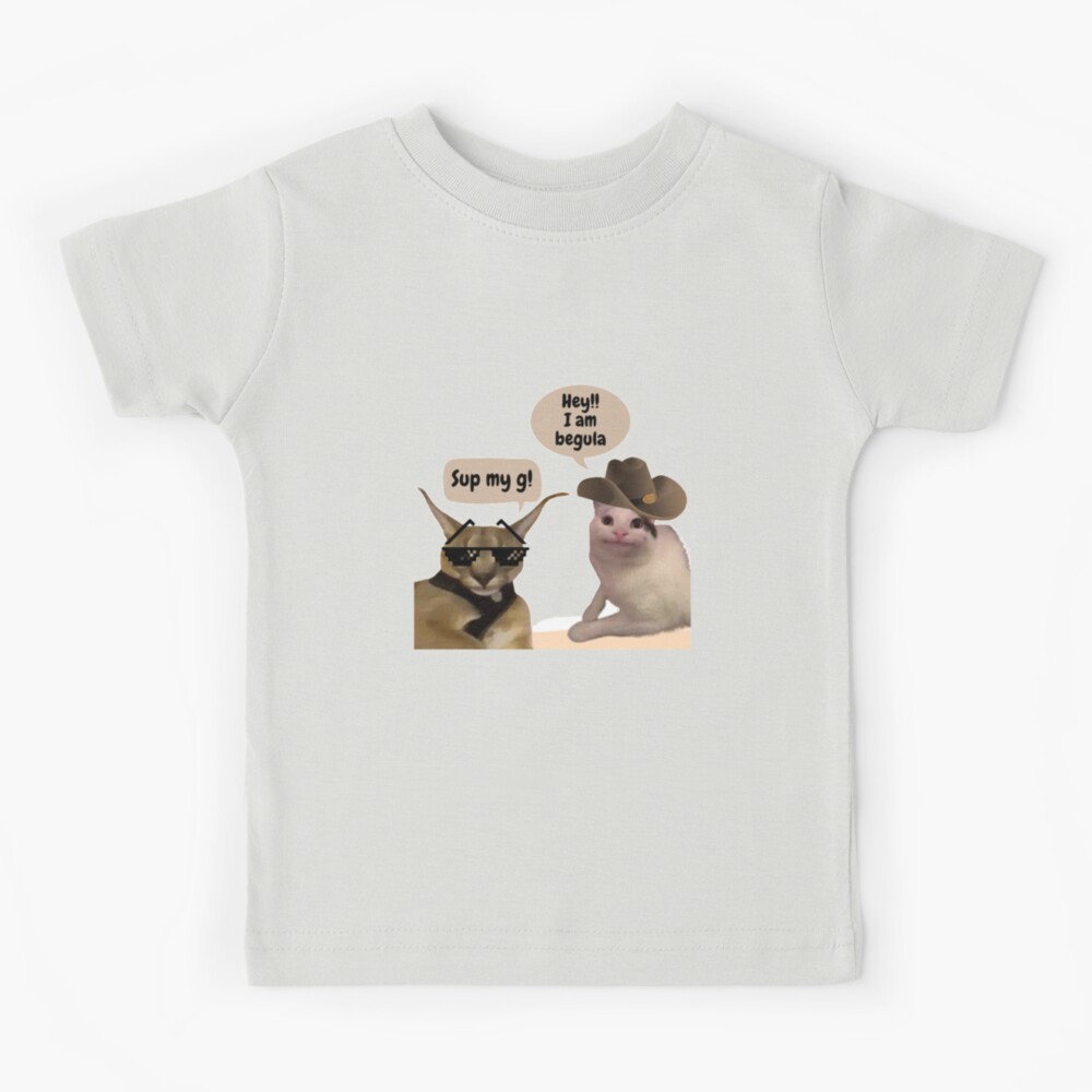 Beluga Cat Wallpaper Kids T-Shirts for Sale