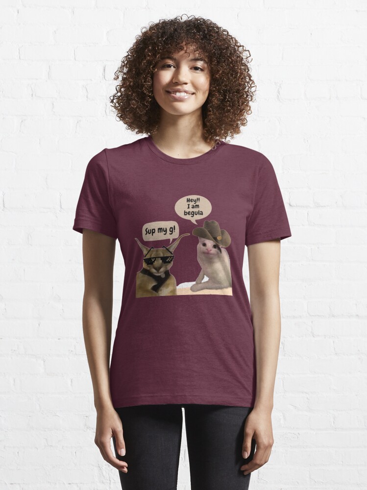 Beluga Cat Discord Pfp Essential T-Shirt T Shirt 100% Cotton Tee Beluga Cat   Beluga Cat Discord Beluga Catfish Beluga - AliExpress