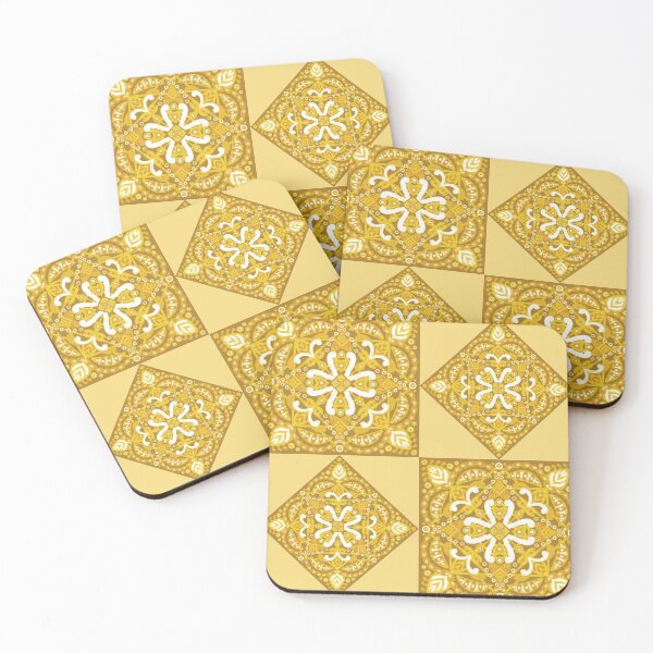 Item preview, Judit mandala seamless pattern yellow designed and sold by Milamara.
