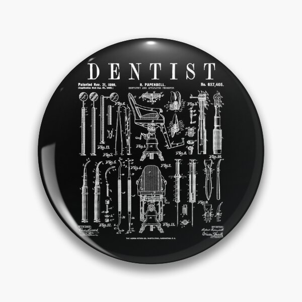 Item preview, Dentist Dentistry Dental Tools Kit Vintage Patent Print designed and sold by GrandeDuc.