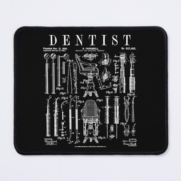 Item preview, Dentist Dentistry Dental Tools Kit Vintage Patent Print designed and sold by GrandeDuc.