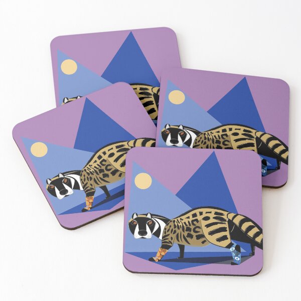 Item preview, African Civet  and wildlife blue moon designed and sold by belettelepink.