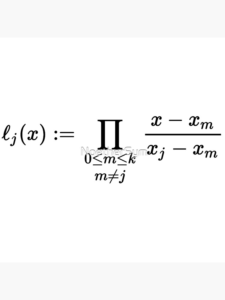 lagrange polynomial, lagrange interpolation polynome Poster for