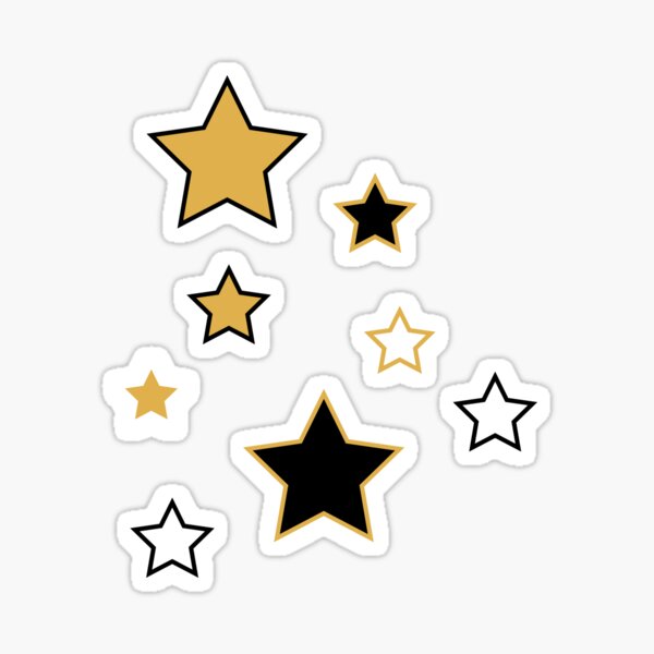 Item preview, Black and Gold Stars Sticker Pack designed and sold by AllVibesWelcome.