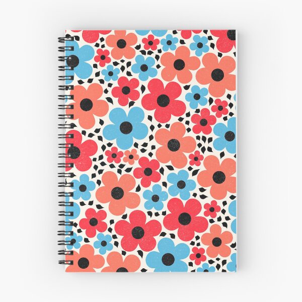 Aperçu de l'œuvre Vintage Daisies Lrg (Combinaison Rouge/Bleu) créée et vendue par AnecdoteThread.