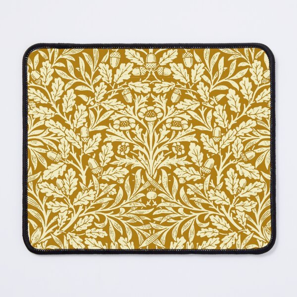 Item preview, Art Nouveau Floral Damask, Mustard Yellow designed and sold by Marymarice.