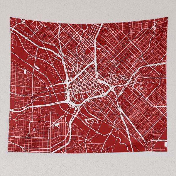 Item preview, Dallas, TX, City Map - Red designed and sold by helloadventure.