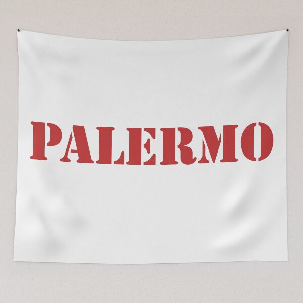 Item preview, Money Heist Palermo Red Text designed and sold by Design-Maniya.