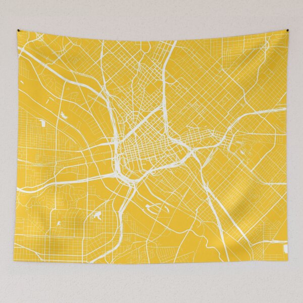 Item preview, Dallas, TX, City Map - Yellow designed and sold by helloadventure.