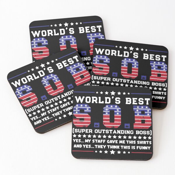 Item preview, World's Best SOB Super Outstanding Boss Funny Colleague designed and sold by ecomdesign.
