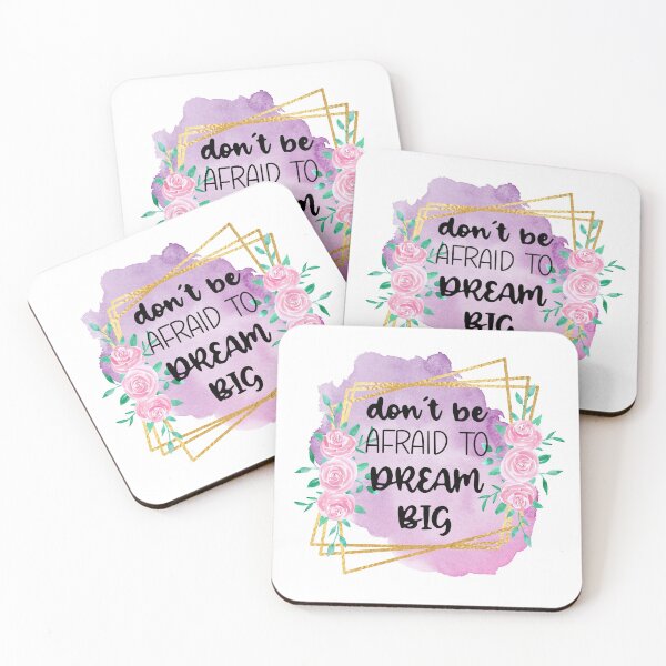 Item preview, Don't be afraid to dream big. Motivational quote,  Inspirational saying designed and sold by Katine-Art.