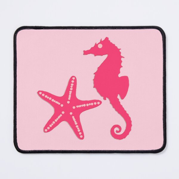 Item preview, Seahorse & starfish - shades of coral pink  designed and sold by Marymarice.
