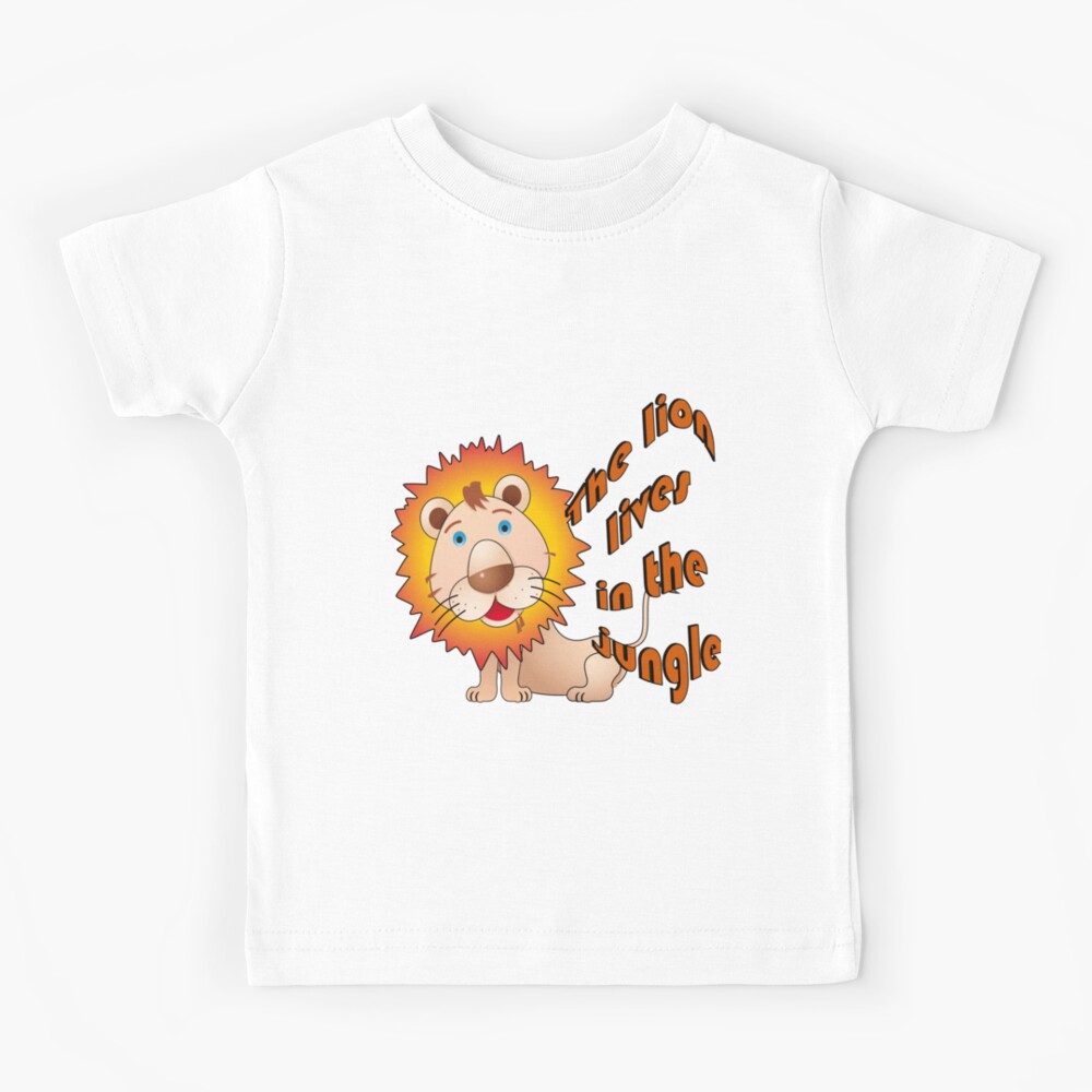 León feroz y divertido de la selva Camiseta para niños