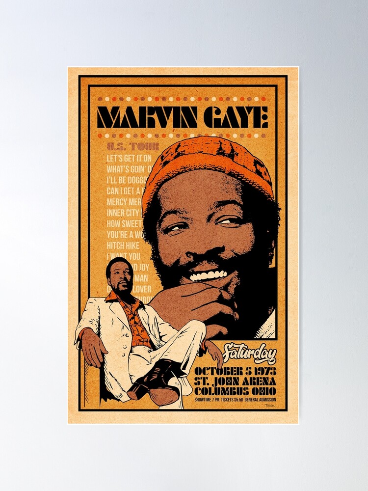 Marvin Gaye Let's Get It On Vinyl Record Song Lyric Print - Red Heart Print