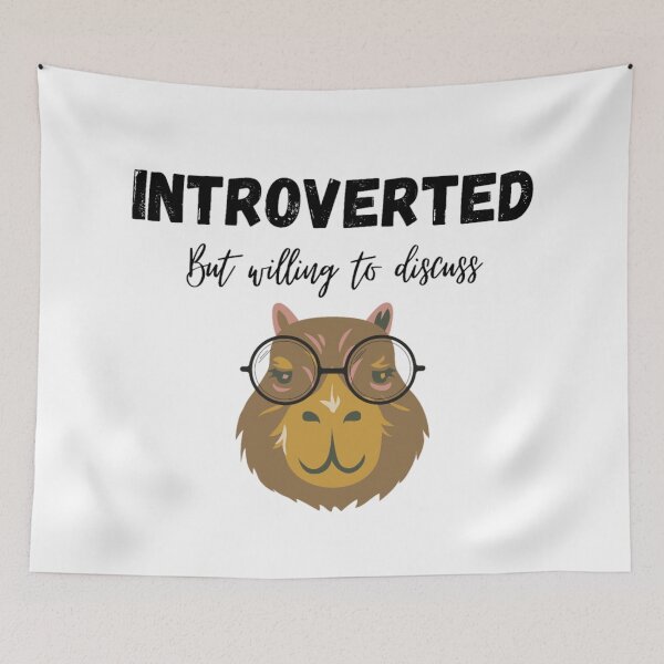 Item preview, Introverted but willing to discuss capybaras t-shirt Unisex.  designed and sold by Sloyar.