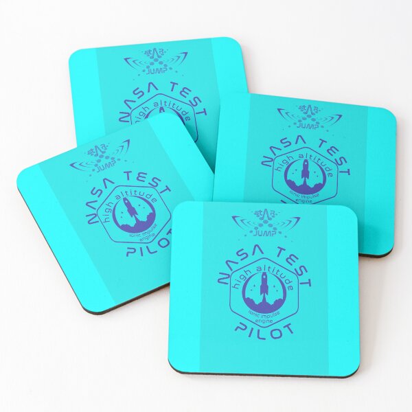 Item preview, NASA Test Pilot  small logo Astronaut Cosmonaut Teal Turquoise   Edition  designed and sold by SpArtk.
