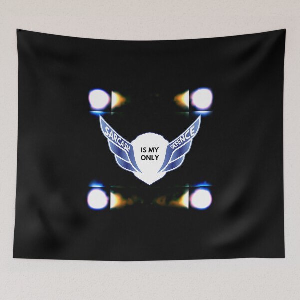 Item preview, psychadelic shield of sarcasm - Sarcasm Is My Only Defence designed and sold by UnseenCreations.
